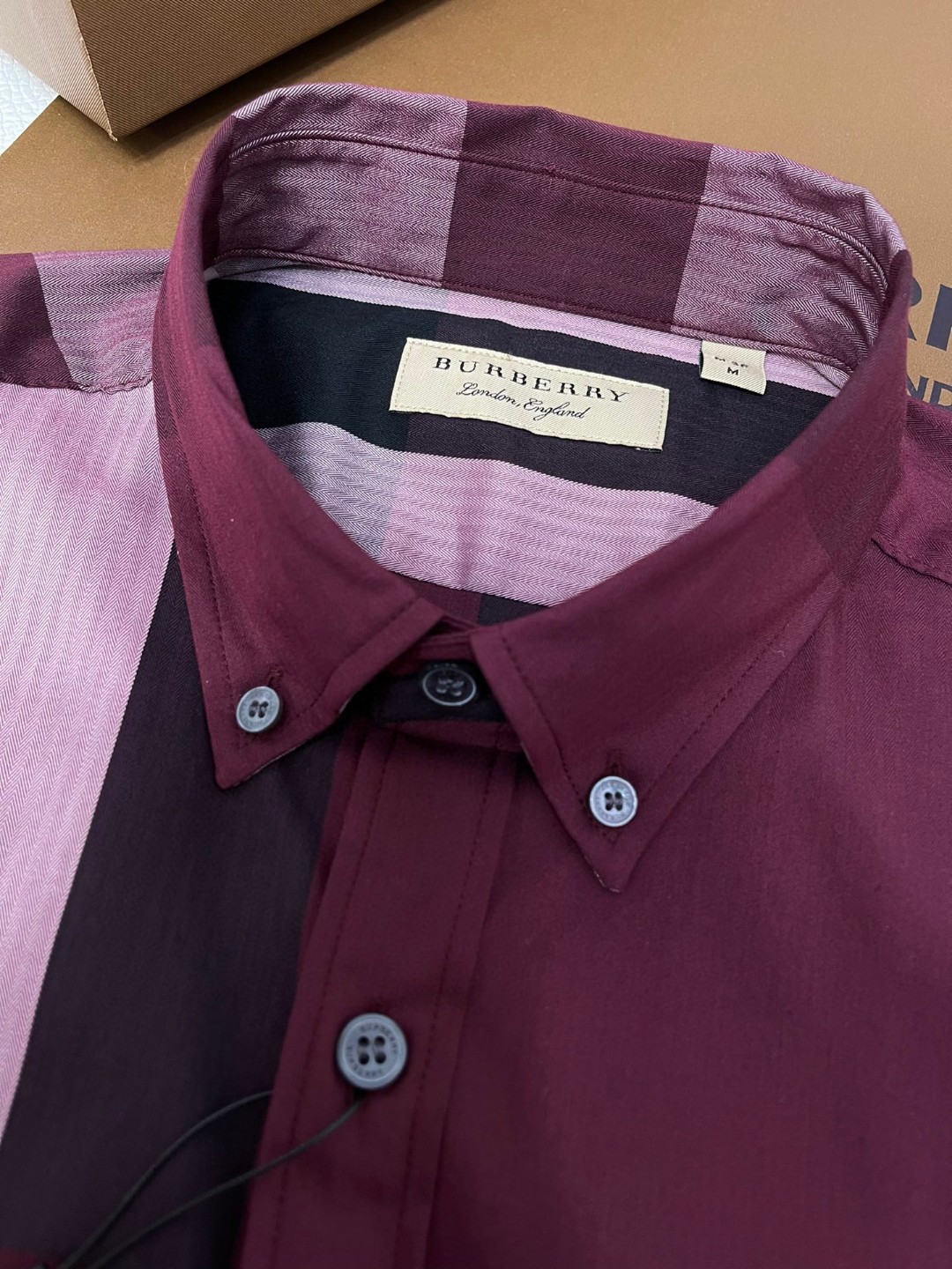 Burberry 巴宝莉 格纹翻领单排扣衬衫 短袖 夏季 蓝色 黑色 绿色 80876371