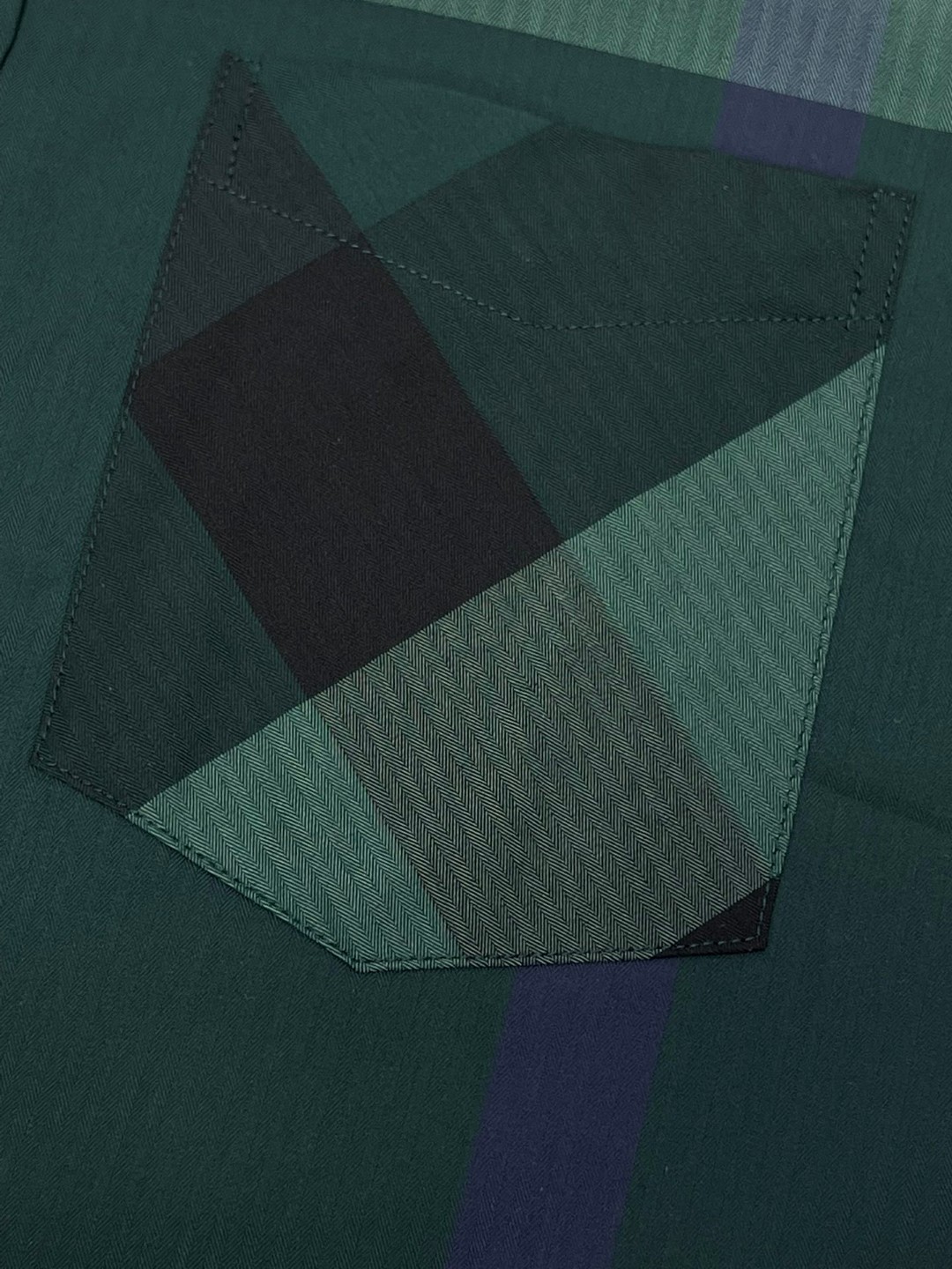 Burberry 巴宝莉 格纹翻领单排扣衬衫 短袖 夏季 蓝色 黑色 绿色 80876371