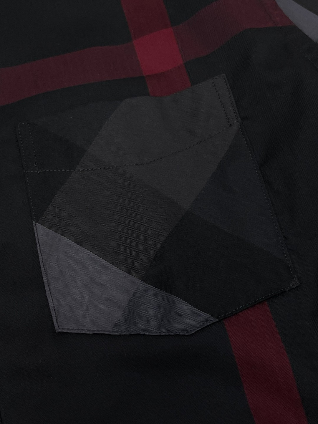 Burberry 巴宝莉 格纹翻领单排扣衬衫 短袖 夏季 蓝色 黑色 绿色 80876371