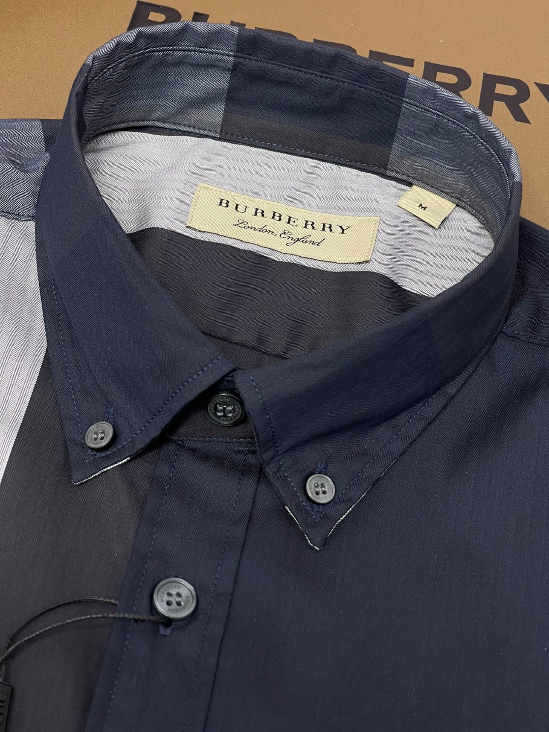 Burberry 巴宝莉 格纹翻领单排扣衬衫 短袖 夏季 蓝色 黑色 绿色 80876371