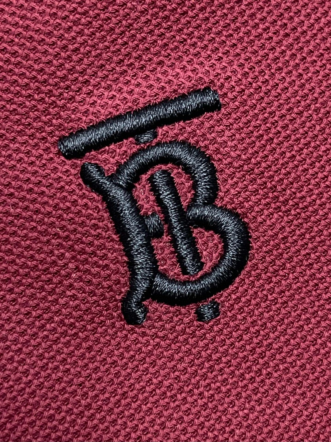 Burberry 巴宝莉 撞色字母logo刺绣Polo衫 短袖 T恤 圆领 短款 夏季 黑色 白色 酒红色 8017003-A1189