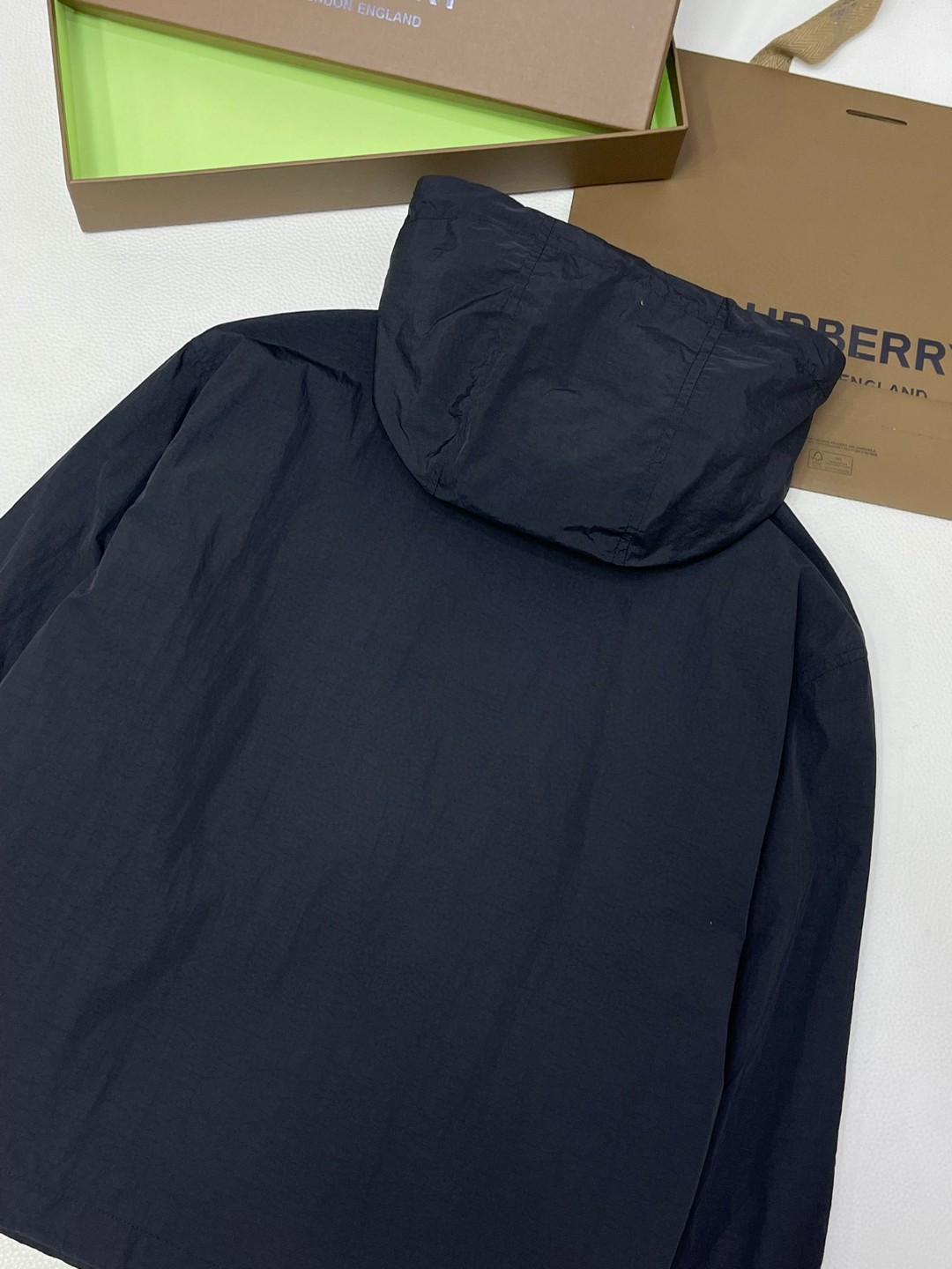 Burberry 巴宝莉 马术骑士徽标贴花连帽夹克 长袖 外套 秋冬款 蓝色