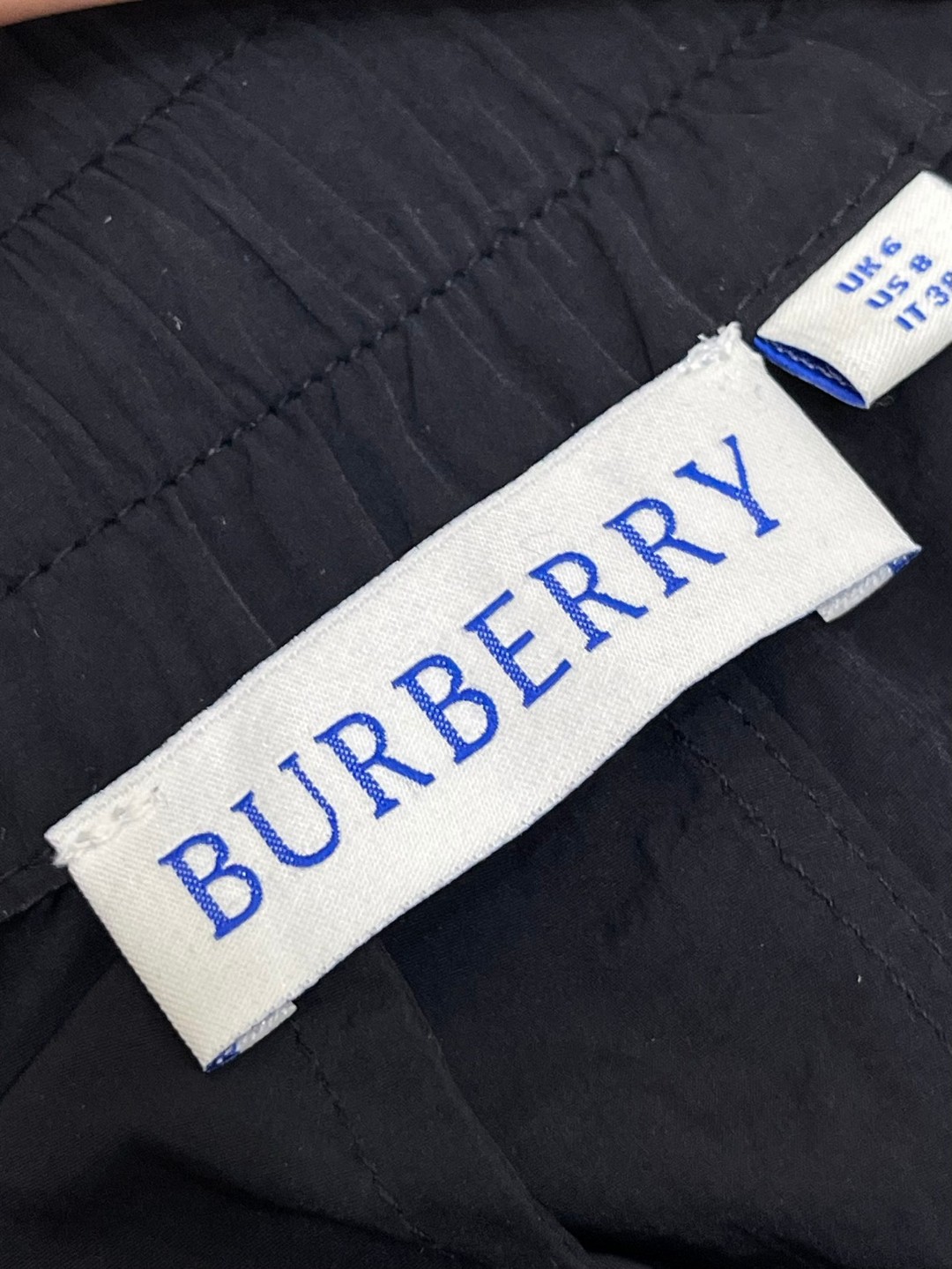 Burberry 巴宝莉 纯色刺绣战马图案松紧腰短裤 裤子 休闲裤 蓝色黑色