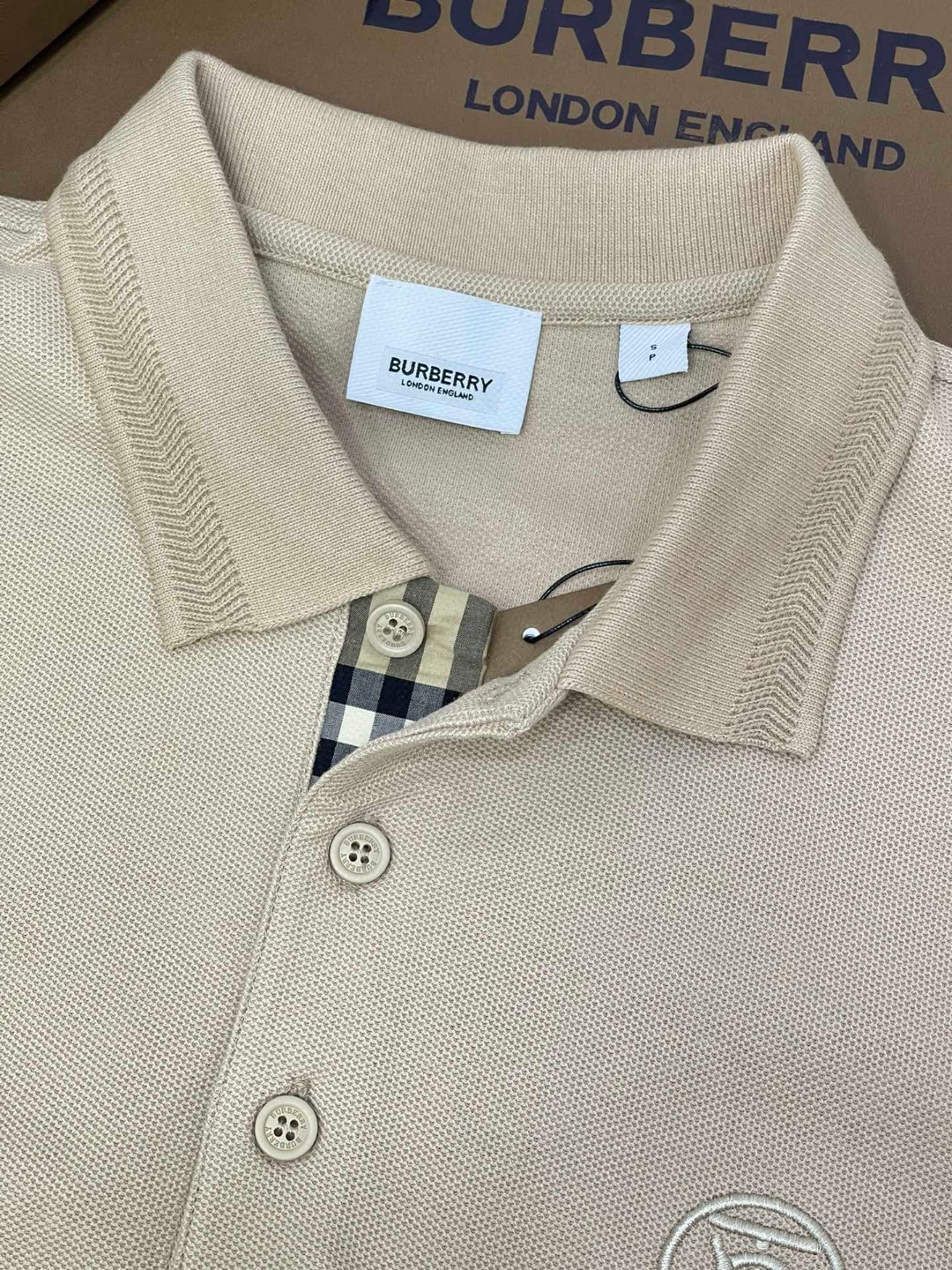 Burberry 巴宝莉 纯色胸口刺绣微标Polo衫 短袖 T恤 夏季 黑色 白色 藏蓝色 卡其色 红色 80831571