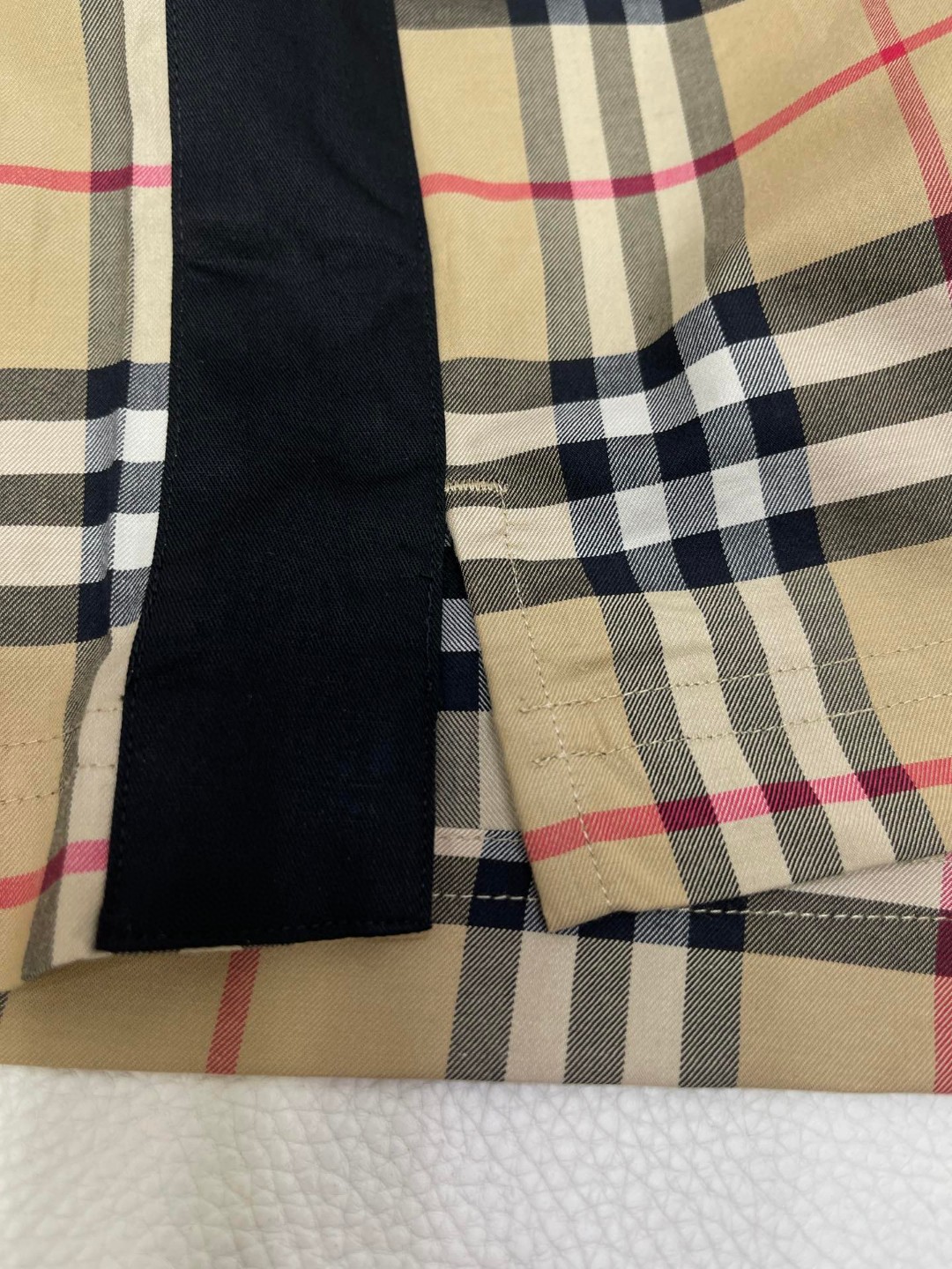 Burberry 巴宝莉 格纹松紧腰短裤 裤子 休闲裤 米白 米黑 80487261