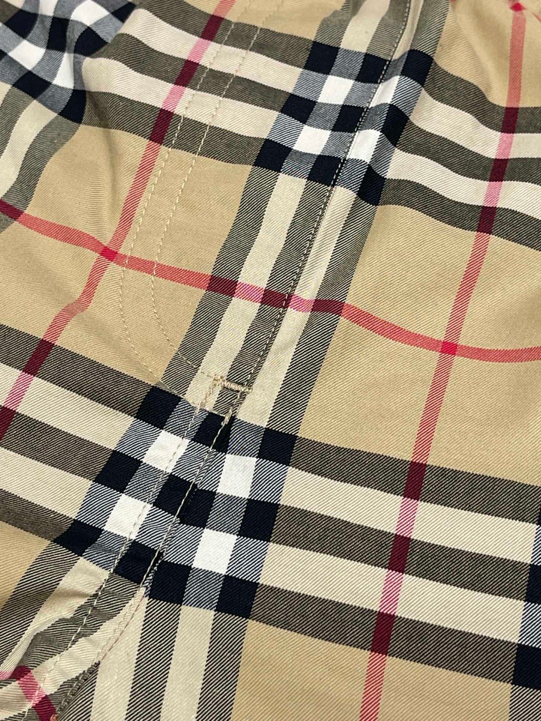 Burberry 巴宝莉 格纹松紧腰短裤 裤子 休闲裤 米白 米黑 80487261