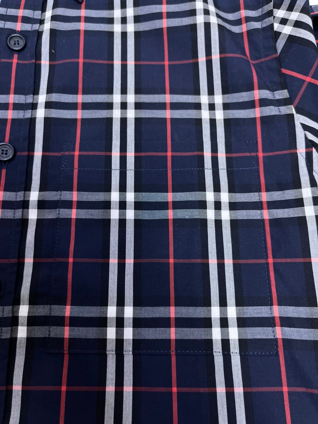 Burberry 巴宝莉 格纹单排扣衬衫 长袖 外套 秋冬款 海军蓝 80487261