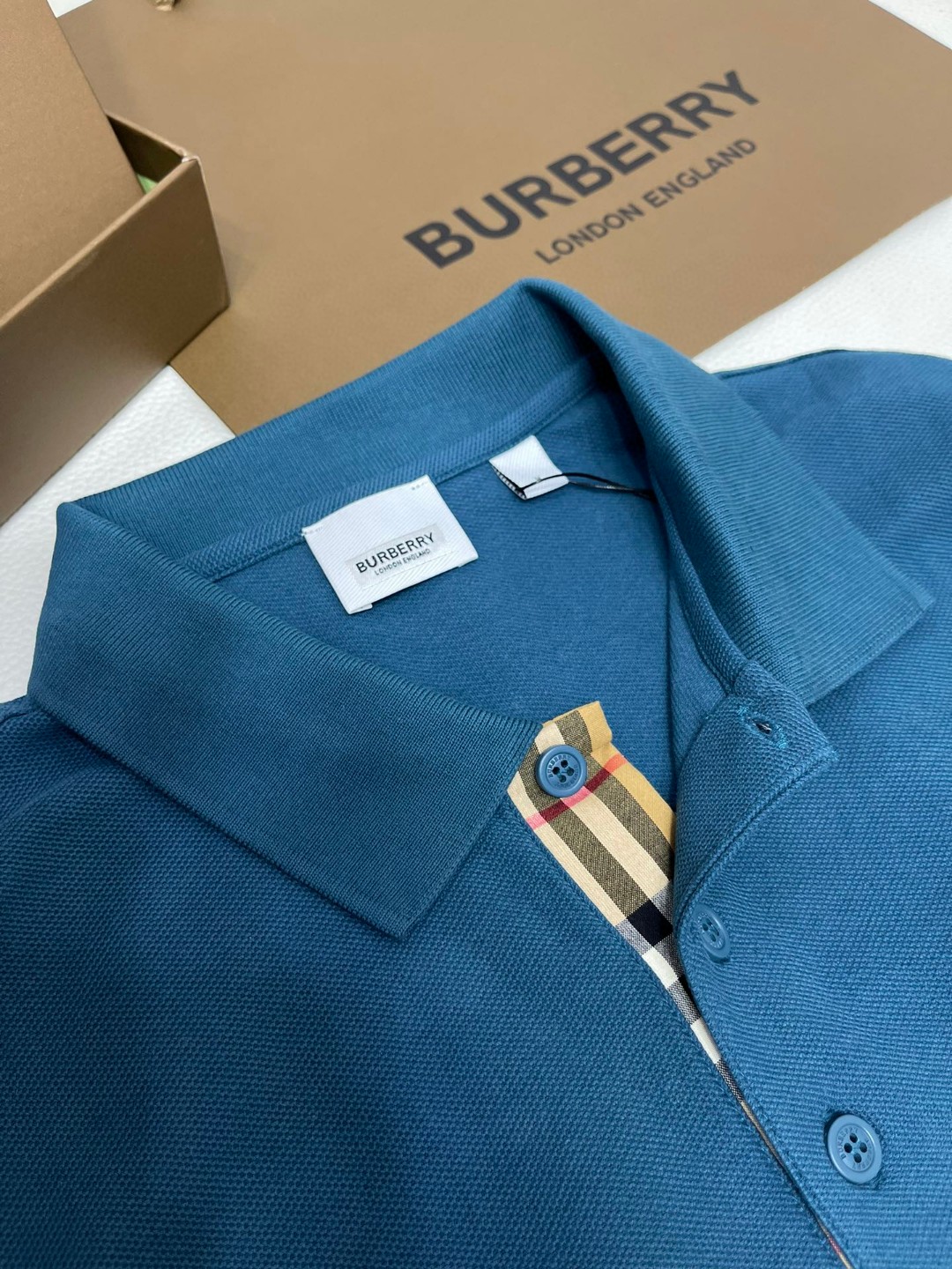 Burberry 巴宝莉 刺绣战马图案徽标 Polo衫 长袖 T恤 白色 黑色 藏蓝色 蓝色 80487261