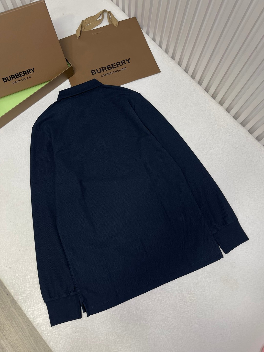 Burberry 巴宝莉 刺绣战马图案徽标 Polo衫 长袖 T恤 白色 黑色 藏蓝色 蓝色 80487261