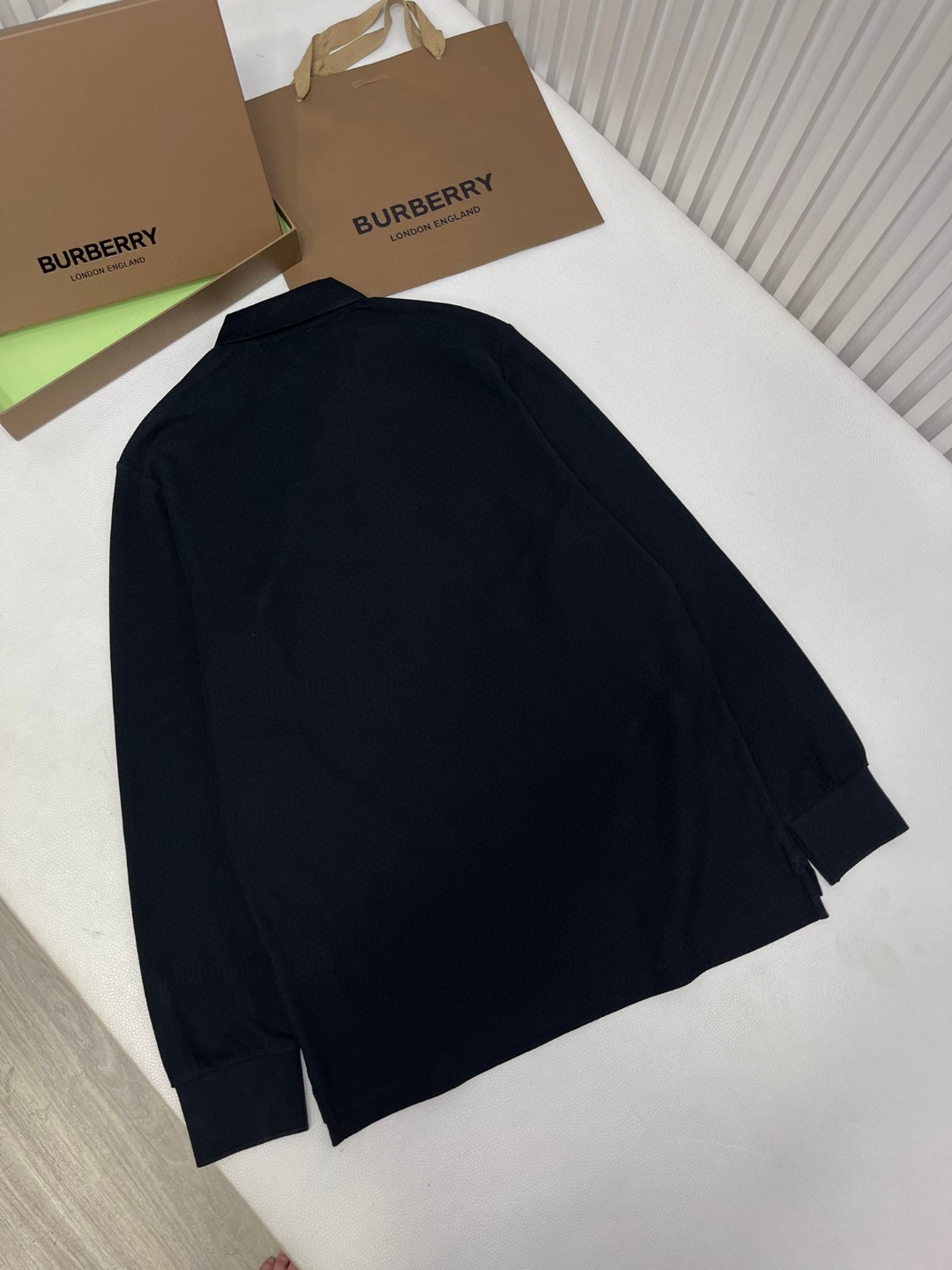Burberry 巴宝莉 刺绣战马图案徽标 Polo衫 长袖 T恤 白色 黑色 藏蓝色 蓝色 80487261