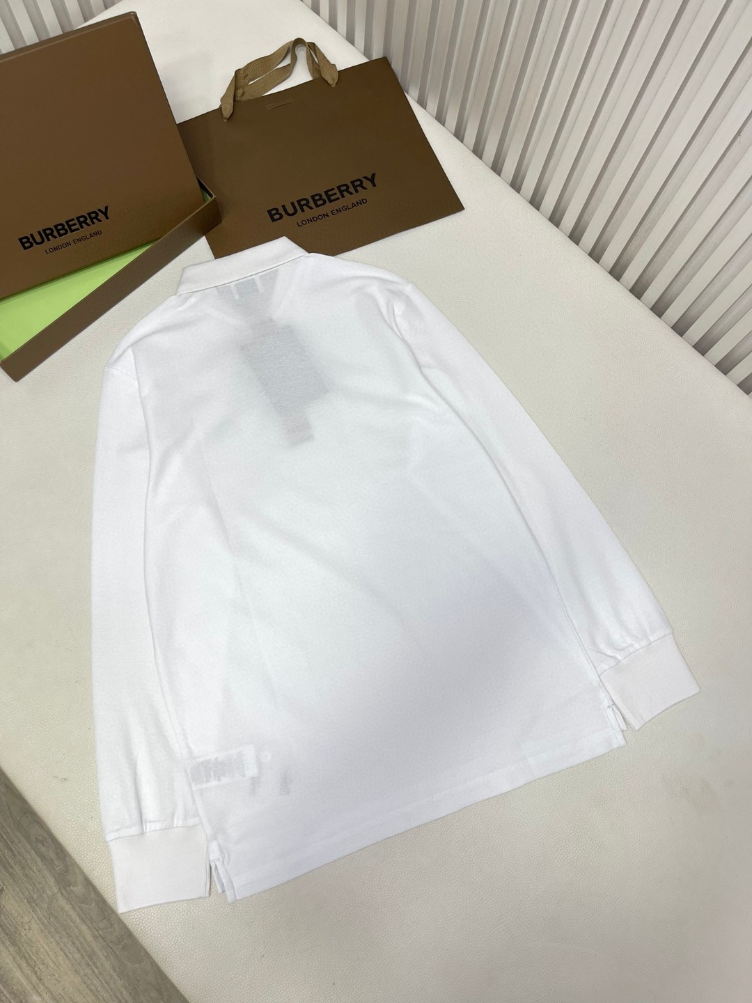 Burberry 巴宝莉 刺绣战马图案徽标 Polo衫 长袖 T恤 白色 黑色 藏蓝色 蓝色 80487261