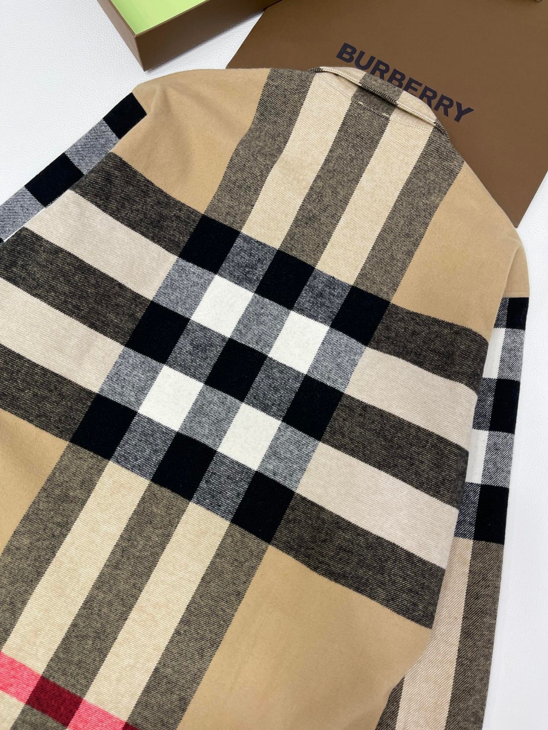 Burberry 巴宝莉 条纹翻领拉链夹克 外套 衬衫 长袖 秋冬款 棕色 8050135