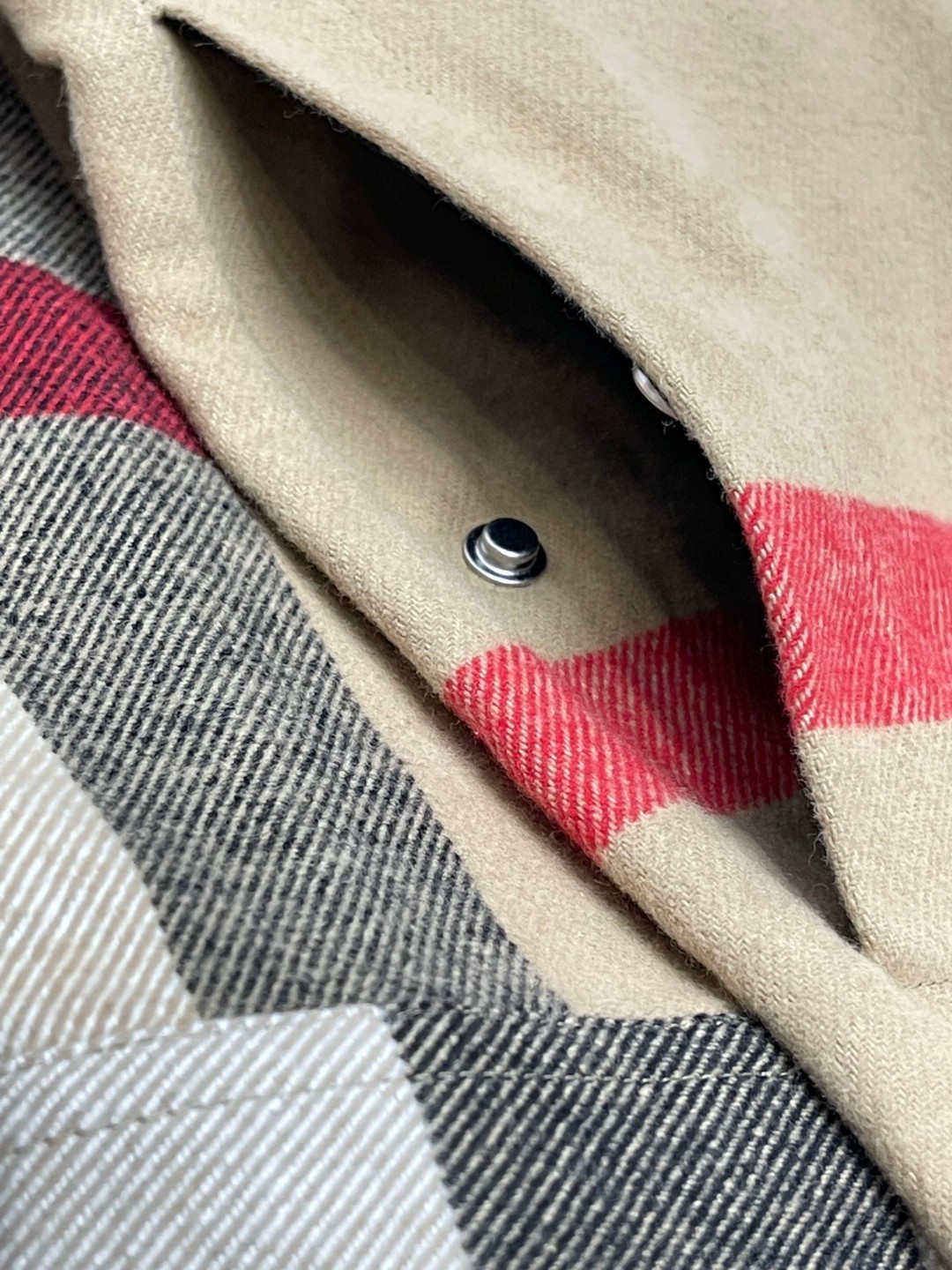 Burberry 巴宝莉 条纹翻领拉链夹克 外套 衬衫 长袖 秋冬款 棕色 8050135