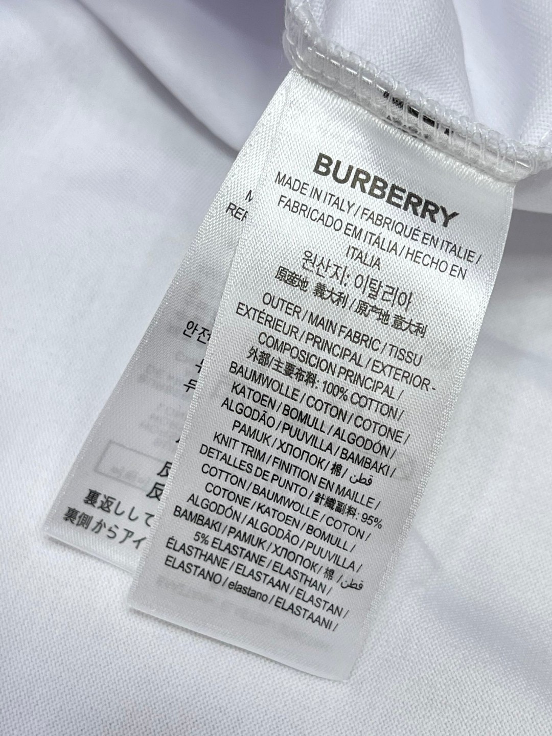 Burberry 巴宝莉 字母logo刺绣 短袖 T恤 夏季 黑色 白色 蓝色 80575471