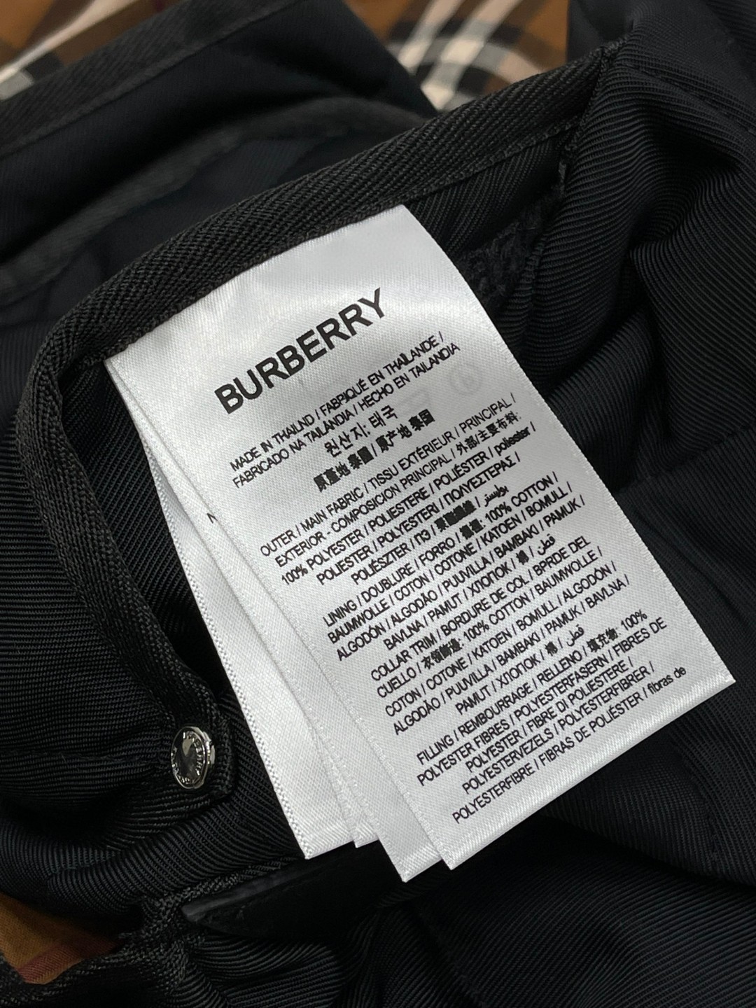 Burberry 巴宝莉 纯色翻领单排扣夹克 外套 长袖 短款 秋冬款 黑色 米色 80565751