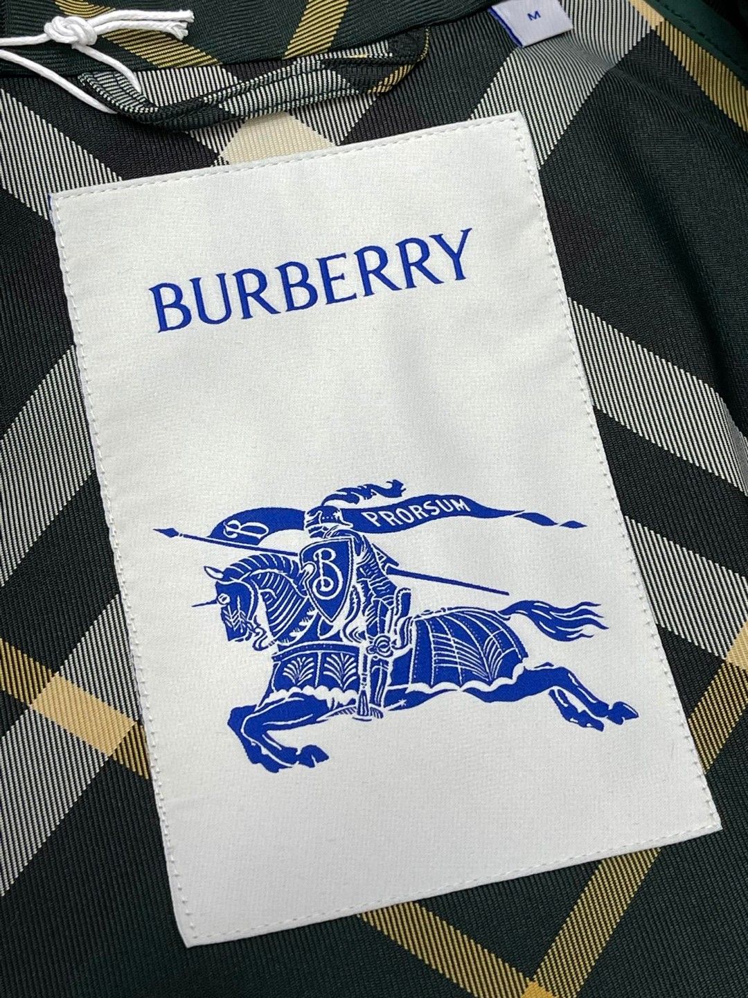 Burberry 巴宝莉 格纹拉链连帽夹克 长袖 外套 短款 女款 绿色 80818891