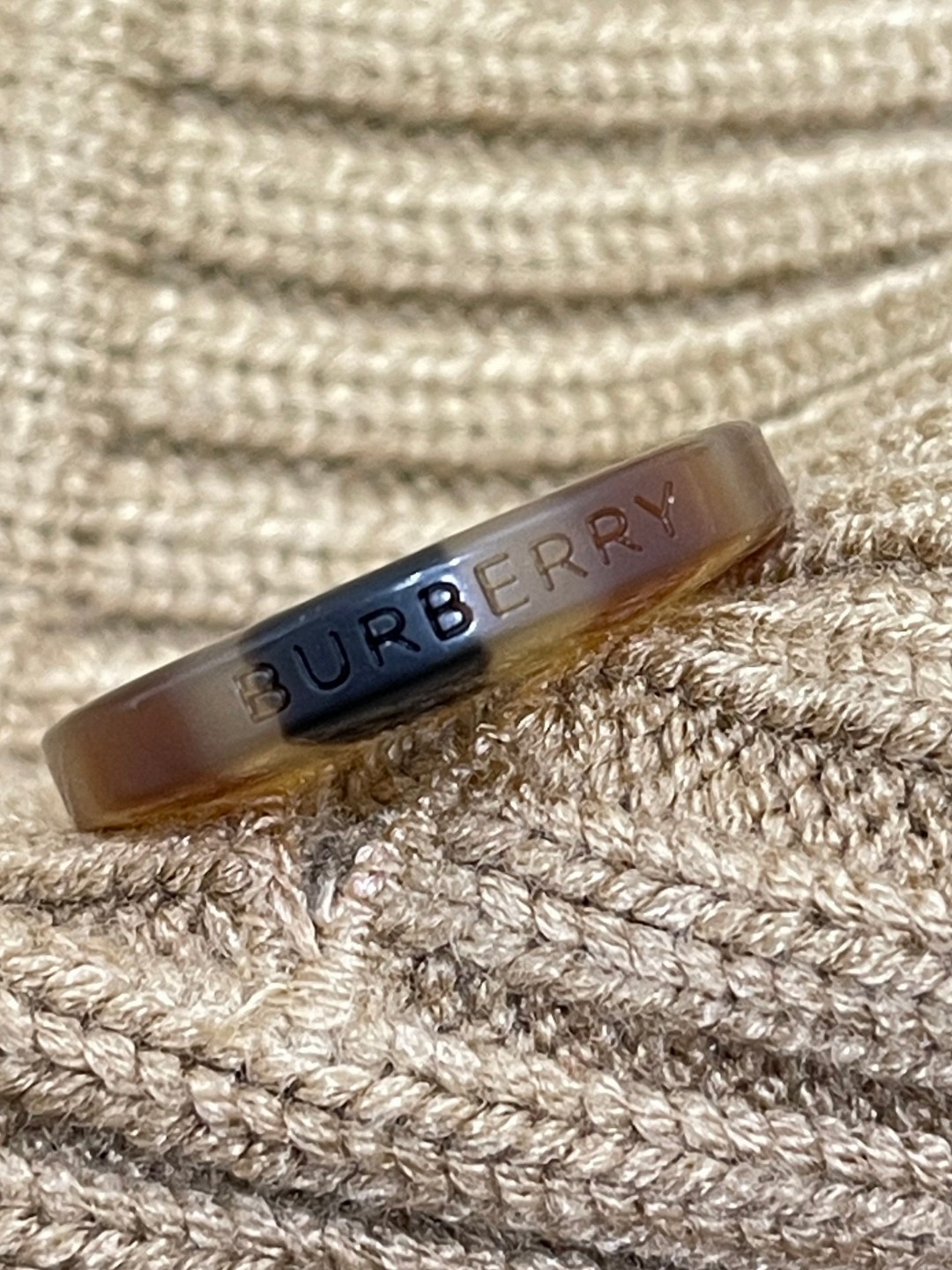 Burberry 巴宝莉 格纹V领针织衫 毛衣 外套 长袖 秋冬款 米棕色 80391531