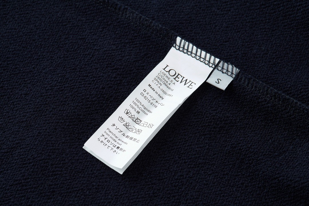 Loewe 罗意威 字母Logo刺绣风景图案印花半拉链卫衣 长袖 秋冬 深蓝色 H526Y24X44-5120