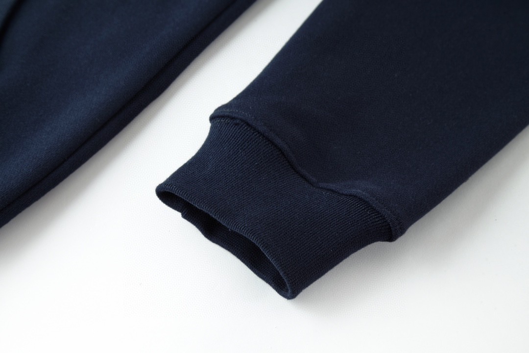 Loewe 罗意威 字母Logo刺绣风景图案印花半拉链卫衣 长袖 秋冬 深蓝色 H526Y24X44-5120