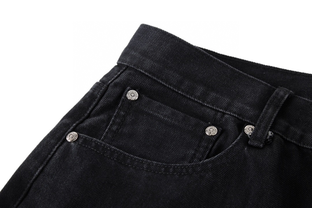 Chrome Hearts 克罗心 城市限定牛仔裤 裤子 长裤 黑白 黑绿 黑蓝 灰色