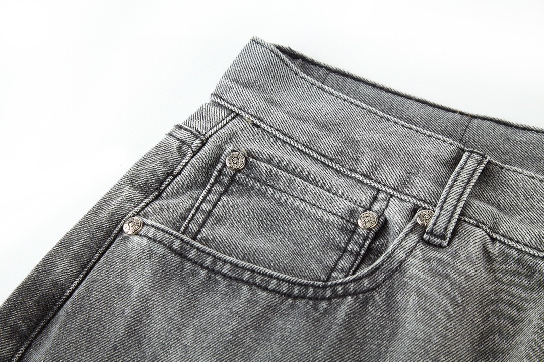 Chrome Hearts 克罗心 城市限定牛仔裤 裤子 长裤 黑白 黑绿 黑蓝 灰色