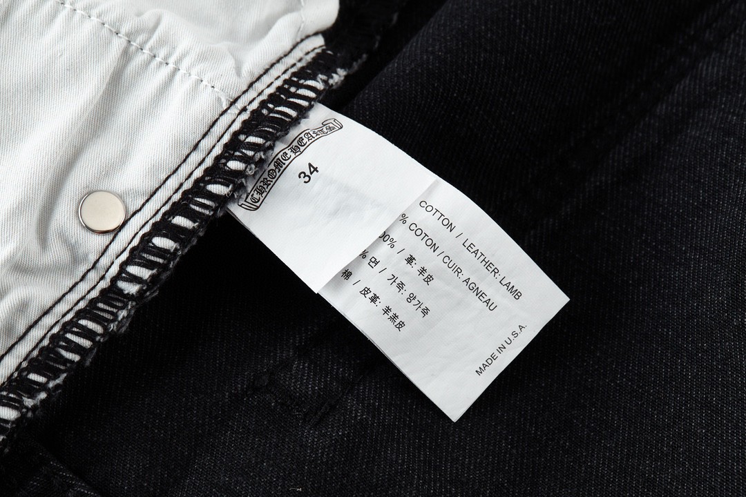 Chrome Hearts 克罗心 城市限定牛仔裤 裤子 长裤 黑白 黑绿 黑蓝 灰色