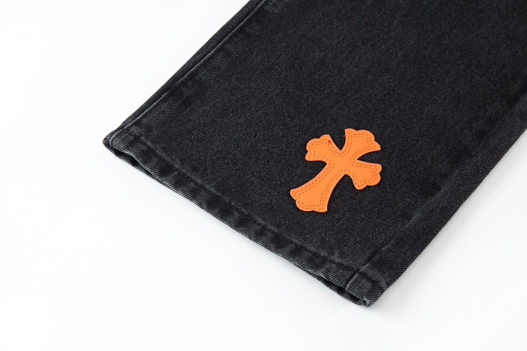 Chrome Hearts 克罗心 城市限定牛仔裤 裤子 长裤 黑白 黑绿 黑蓝 灰色