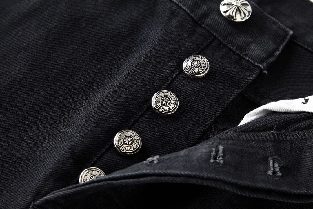 Chrome Hearts 克罗心 城市限定牛仔裤 裤子 长裤 黑白 黑绿 黑蓝 灰色