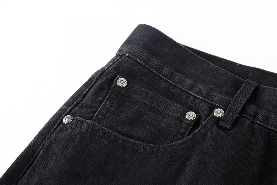 Chrome Hearts 克罗心 城市限定牛仔裤 裤子 长裤 黑白 黑绿 黑蓝 灰色