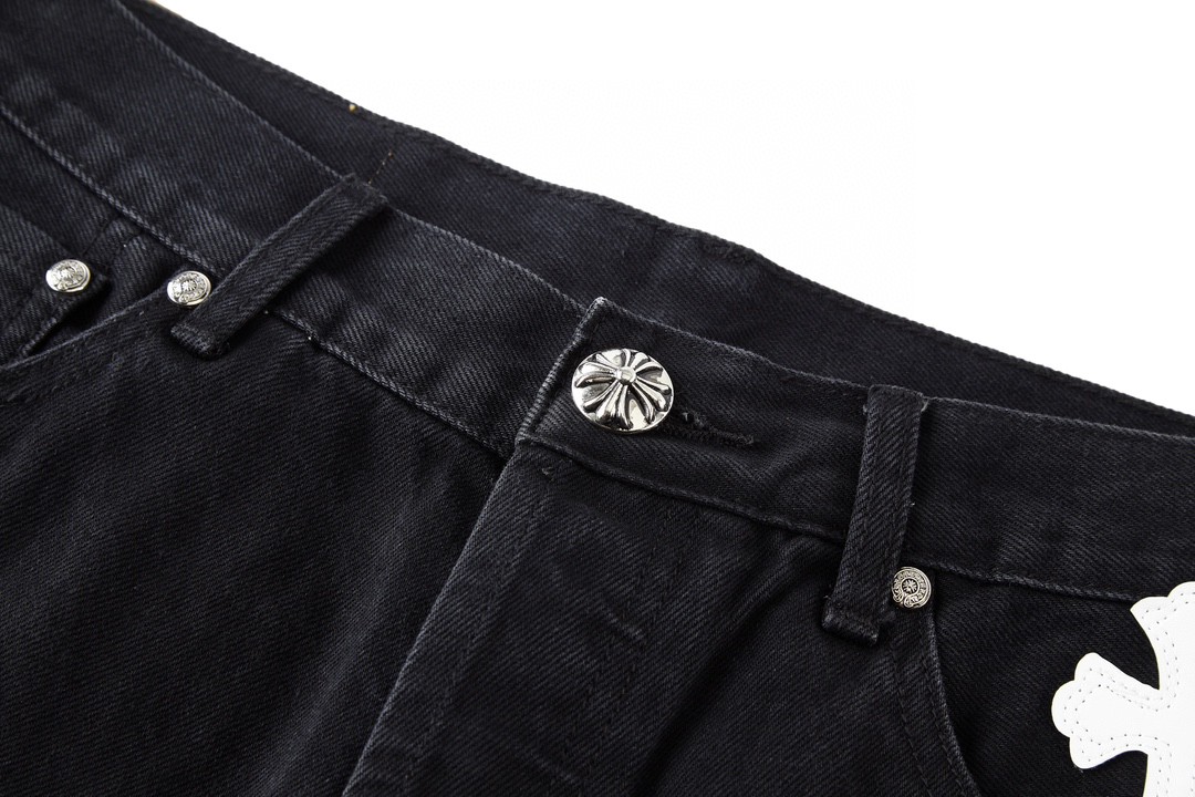 Chrome Hearts 克罗心 城市限定牛仔裤 裤子 长裤 黑白 黑绿 黑蓝 灰色