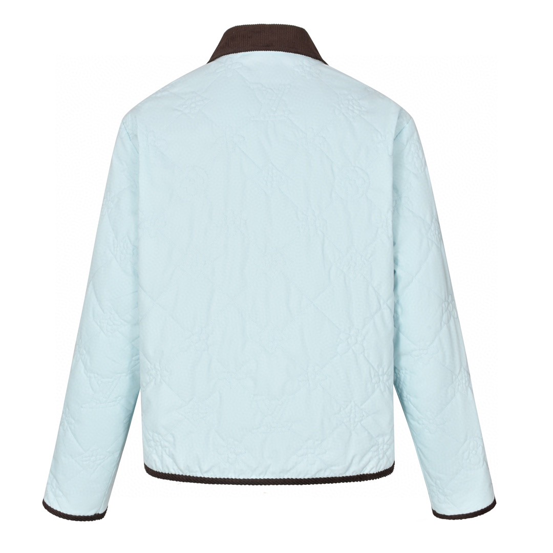 LOUIS VUITTON 路易威登 Tyler 联名 撞色拼接棉服 夹克 长袖 外套 秋冬款 浅蓝色 1AFPTU