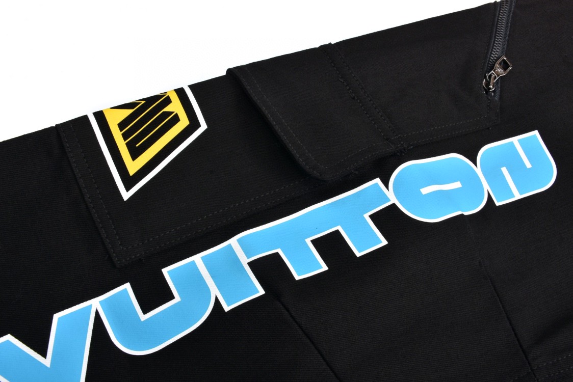 LOUIS VUITTON 路易威登 涂鸦字母印花工装牛仔裤 裤子 长裤 黑色 1ABJ7P