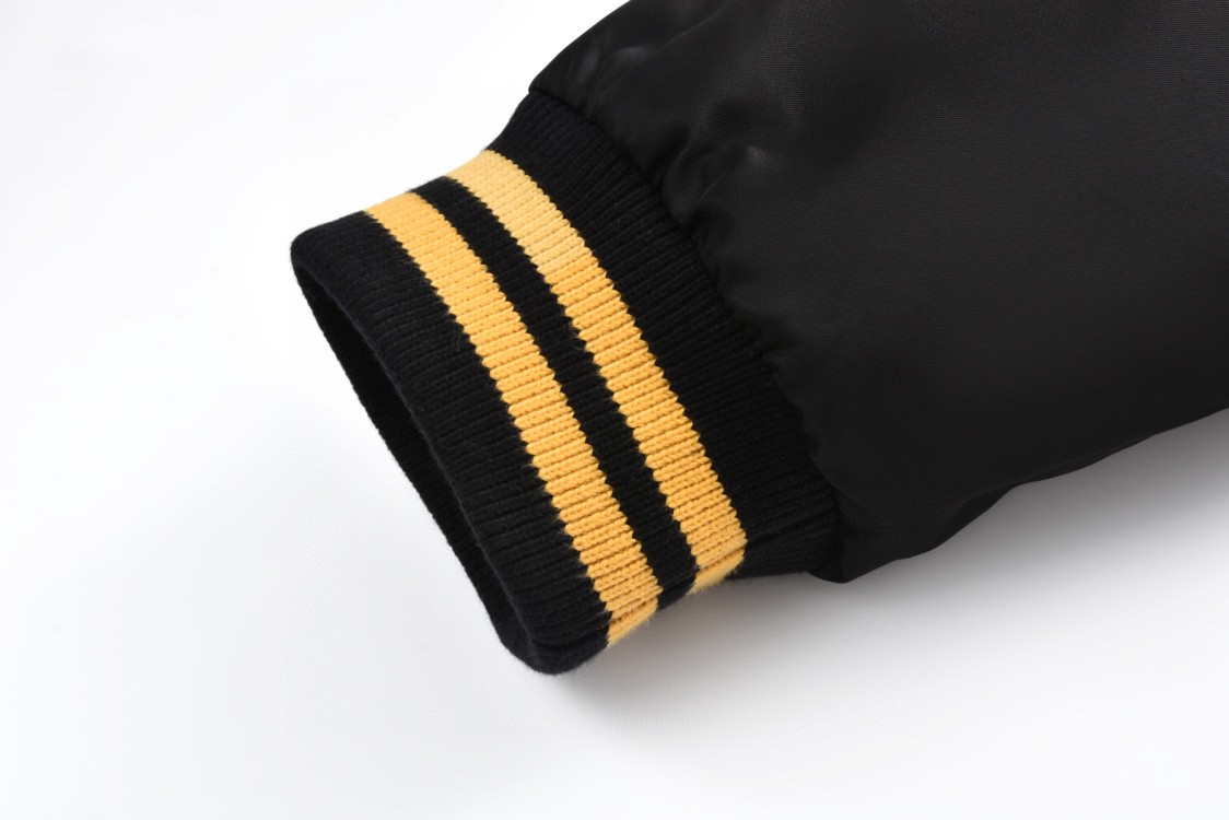 PRADA 普拉达 刺绣字母logo飞行员夹克 棒球服 外套 长袖 黑色 SGC725-1WQ8-F0002-S-OOO