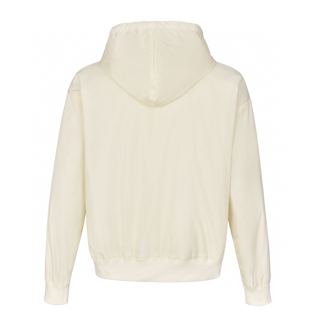 PRADA 普拉达 纯色logo徽标拉链连帽夹克 棉服 外套 长袖 白色 午夜蓝 POIZON240805711