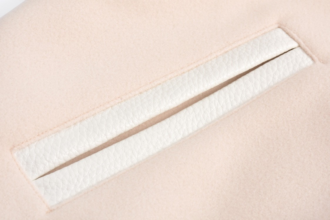 LOUIS VUITTON 路易威登 刺绣钉珠拼接皮袖连帽棒球服 夹克 长袖 外套 米色 1AFQM5