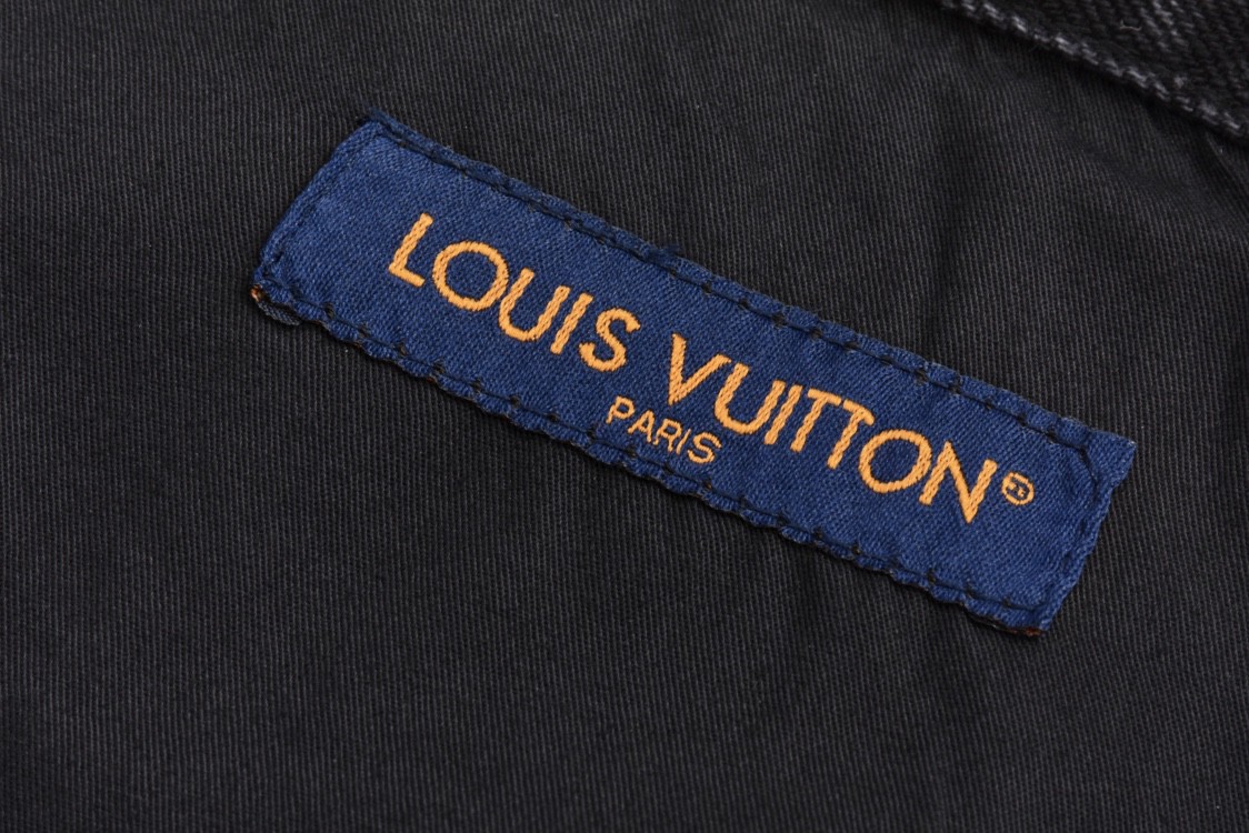 LOUIS VUITTON 路易威登 渐变喷色logo字母徽标牛仔裤 裤子 长裤 蓝色 1AFV84