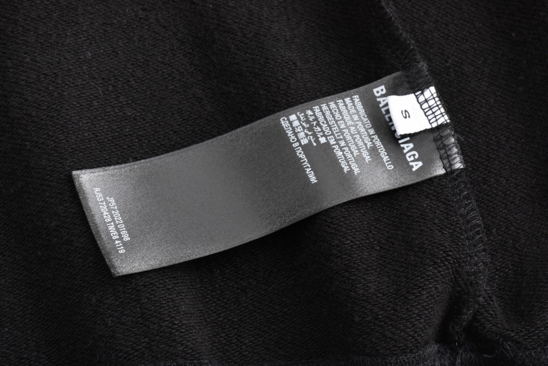 Balenciaga 巴黎世家 X胸前IB字母logo印花圆领卫衣  长袖 秋冬 黑色 白色 POIZON2406211235