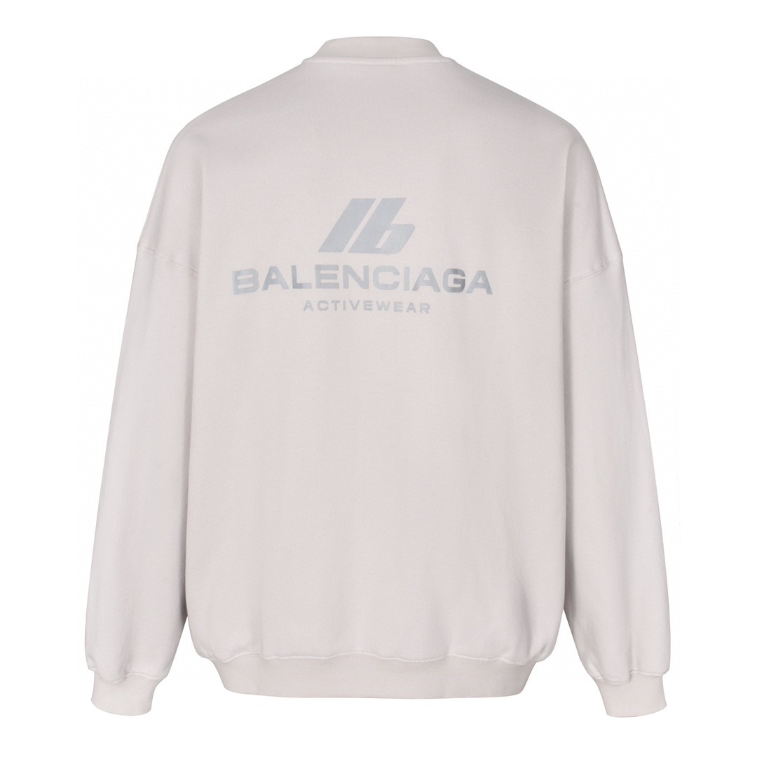 Balenciaga 巴黎世家 X胸前IB字母logo印花圆领卫衣  长袖 秋冬 黑色 白色 POIZON2406211235