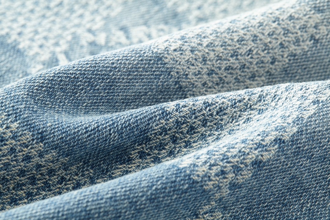 LOUIS VUITTON 路易威登 做旧棋盘格单排扣牛仔外套 夹克 长袖 外套 牛仔衣 蓝色 1AFHUC