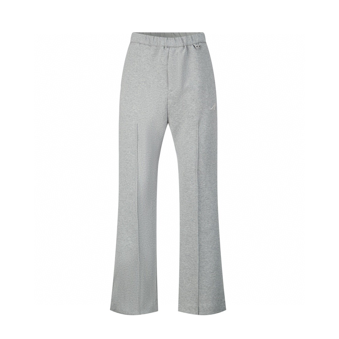 LOUIS VUITTON 路易威登 字母logo别针刺绣太空棉直筒休闲裤 裤子 长裤 男款 黑色 灰色 