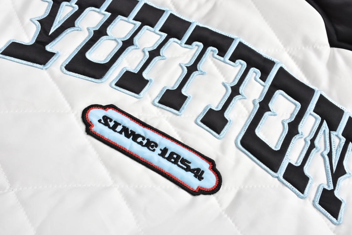 LOUIS VUITTON 路易威登 拼色刺绣字母logo棒球服 夹克 长袖 外套 黑白 1AFWK8