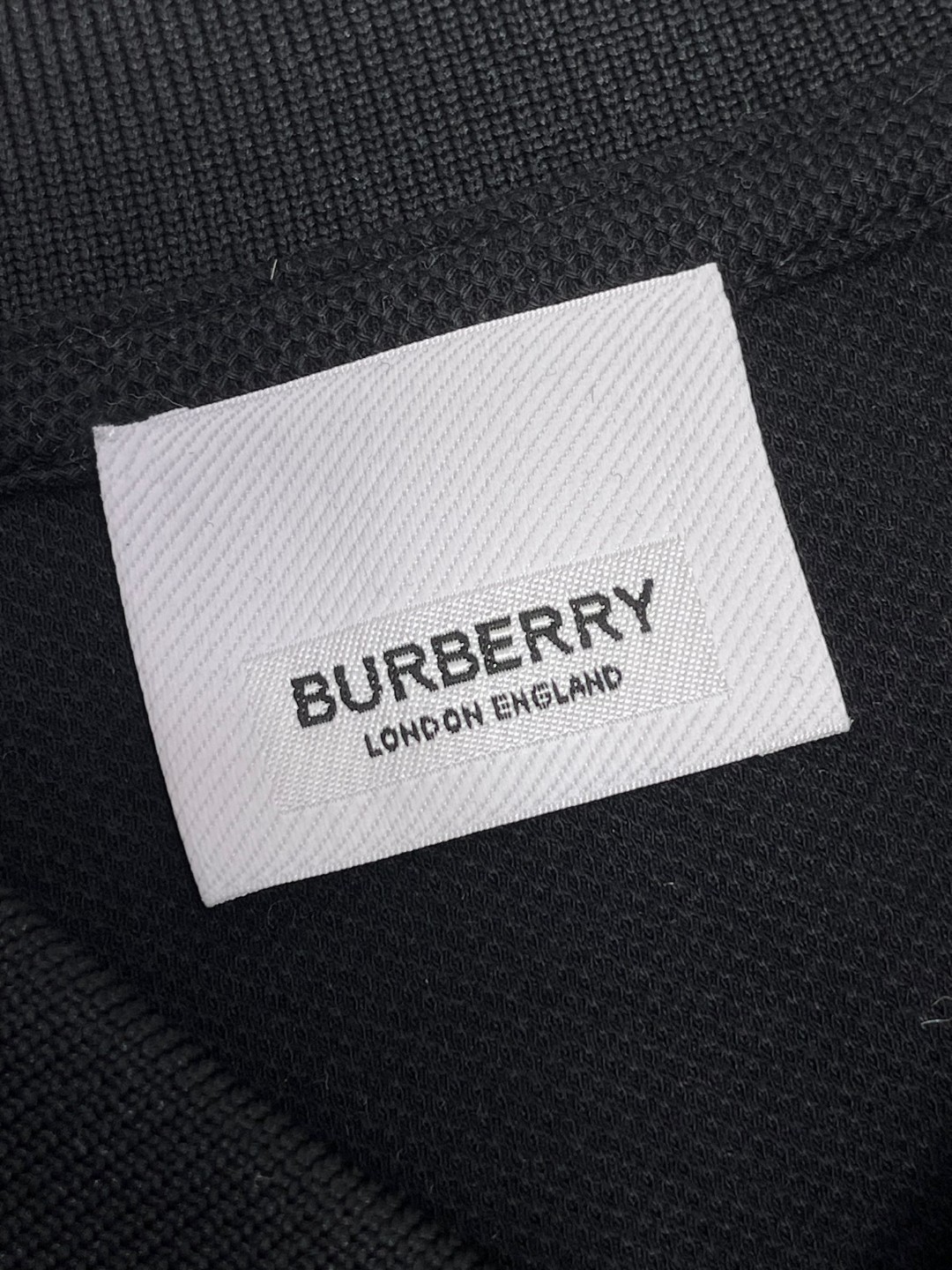 Burberry 巴宝莉 字母刺绣logo条纹领Polo衫 长袖 T恤 白色 黑色 藏蓝色 蓝色 80176801