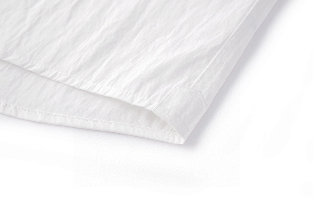 CELINE 赛琳 logo小刺绣亚麻衬衫 长袖 黑色 白色