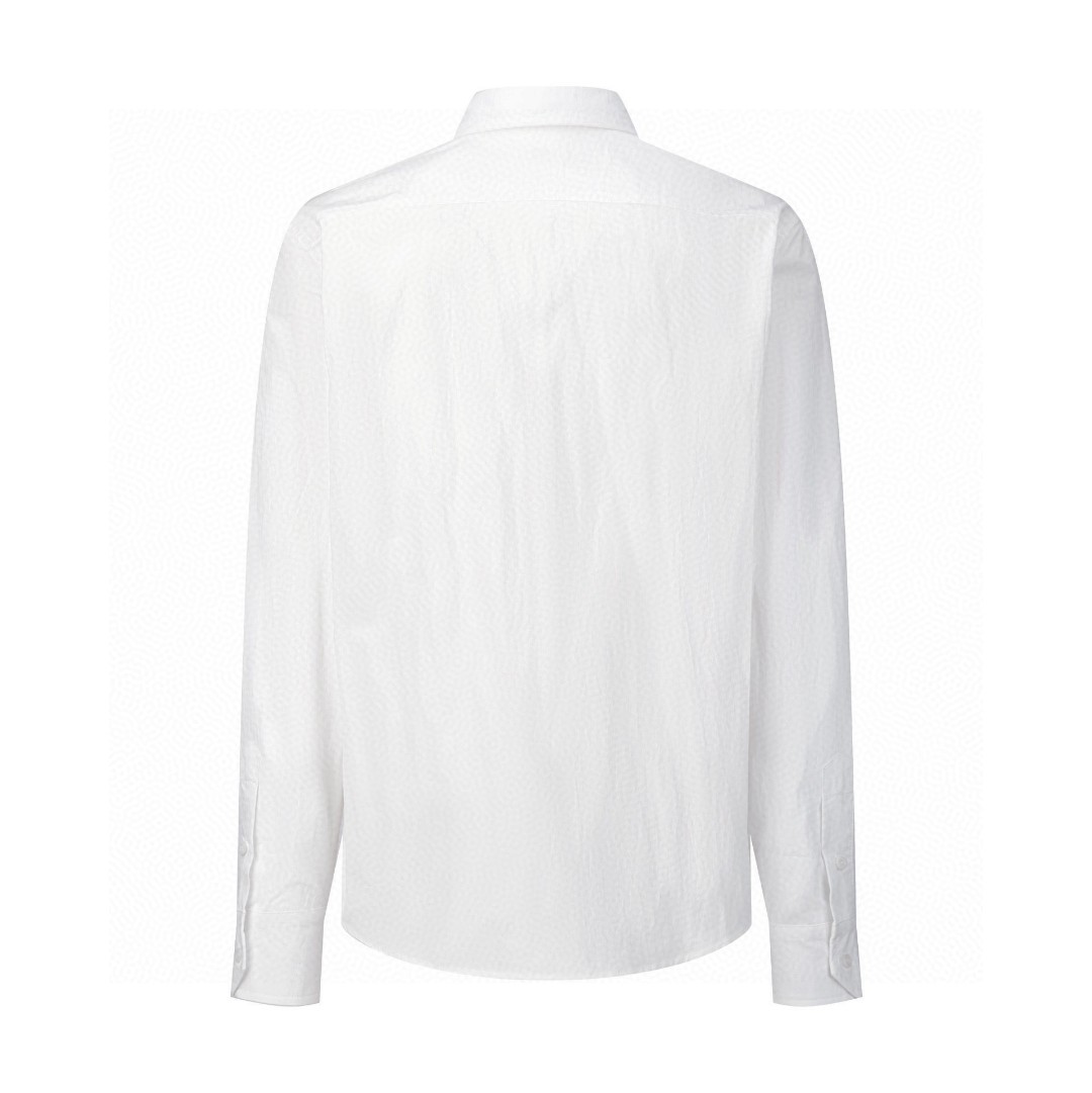 CELINE 赛琳 logo小刺绣亚麻衬衫 长袖 黑色 白色