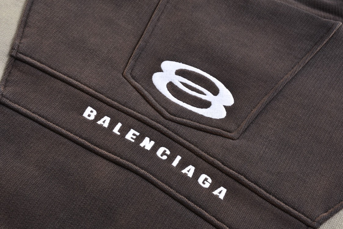 Balenciaga 巴黎世家 做旧拼接双环拉链连帽卫衣 长袖 秋冬 外套 790359TQVM21070