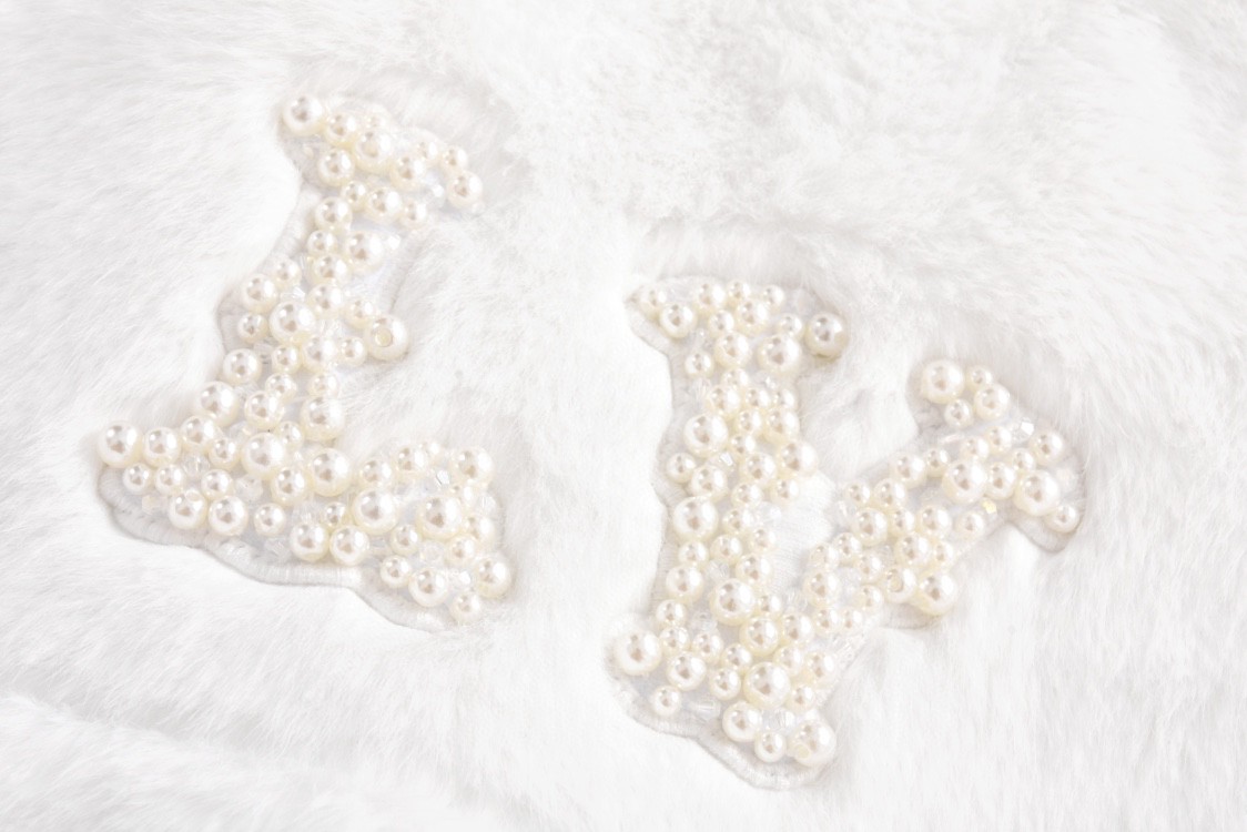 LOUIS VUITTON 路易威登 水貂毛绿松石皮草外套 夹克 长袖 白色 1AFXB6