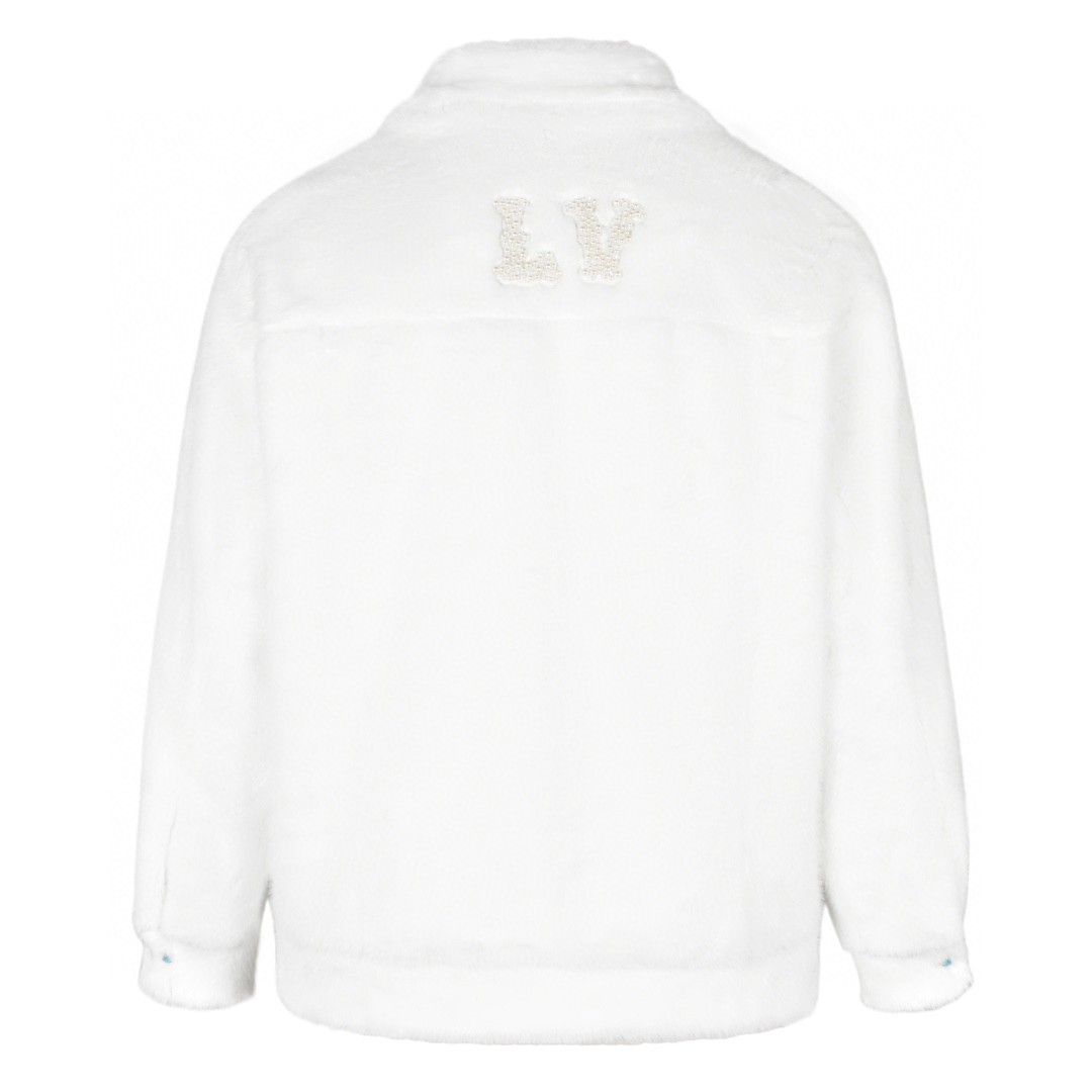 LOUIS VUITTON 路易威登 水貂毛绿松石皮草外套 夹克 长袖 白色 1AFXB6