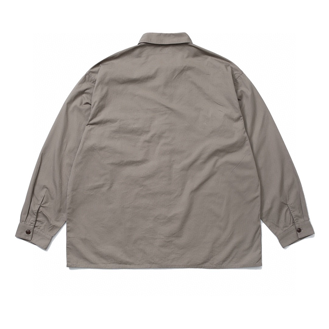 604#MADNESS 纯色单排扣衬衫 外套 长袖 秋冬季 休闲 卡其色