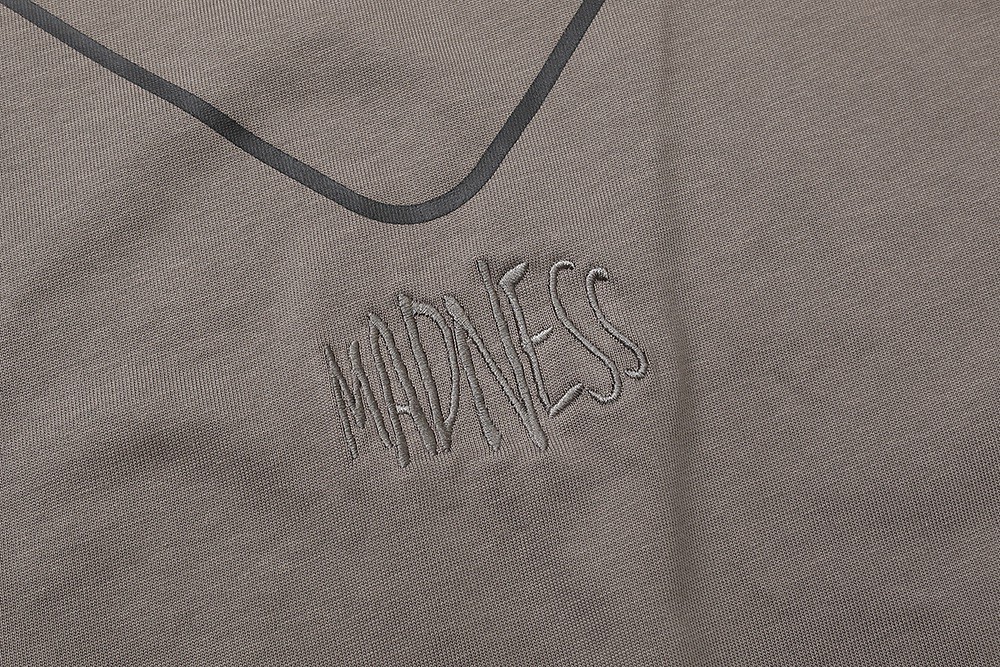 82#MADNESS 刺绣字母logo印花T恤 短袖 男女同款 藏蓝色 灰色