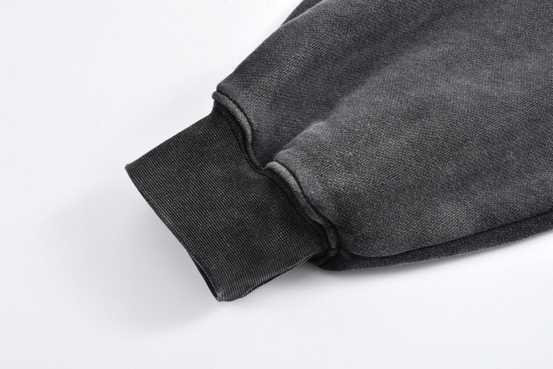 Balenciaga 巴黎世家 水洗巴黎铁塔字母logo印花连帽卫衣 外套 长袖 秋冬 黑色 803265TRVN41048